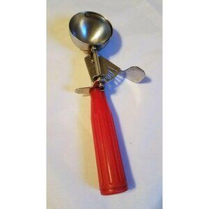 Browne-Halco 18-8 Stainless Steel NSF Red Handle ICE CREAM SCOOP Food Disher #24